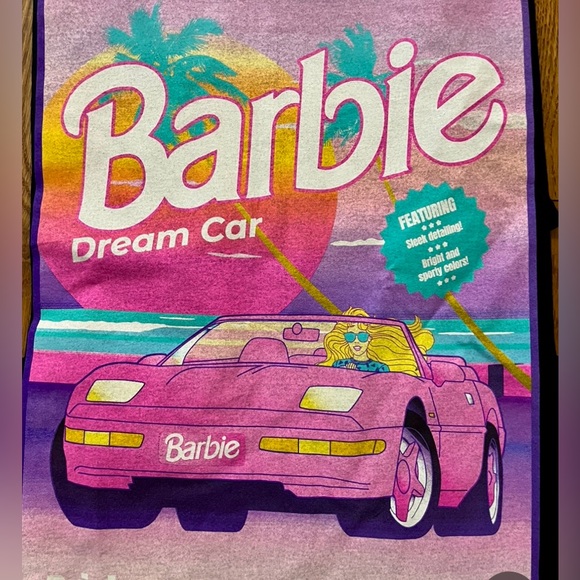 BARBIE Dream Car T-Shirt Driving Around In Super Style Pink Black, SZ-LG, NWWT - Picture 3 of 6